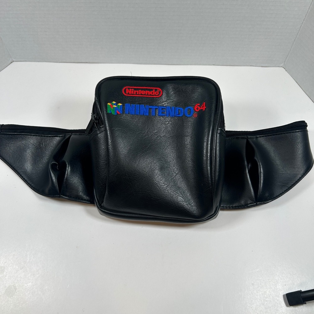 Vintage Nintendo 64 Fanny Pack Black Waist Bag Retro Gaming
